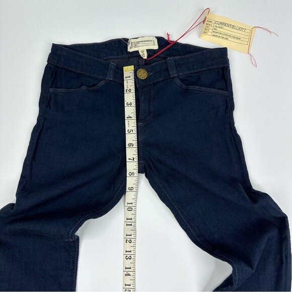 Current/Elliott NWT Blue Denim Quiet Luxury The Cropped Ankle Legging W26/L29 - Picture 9 of 11